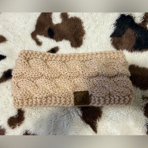 C.C Braided Knit Headband in Cream
